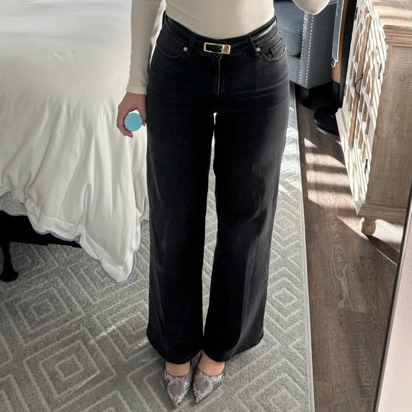 Frame Slim Le Palazzo Jeans in Broken - Picture 3 of 3